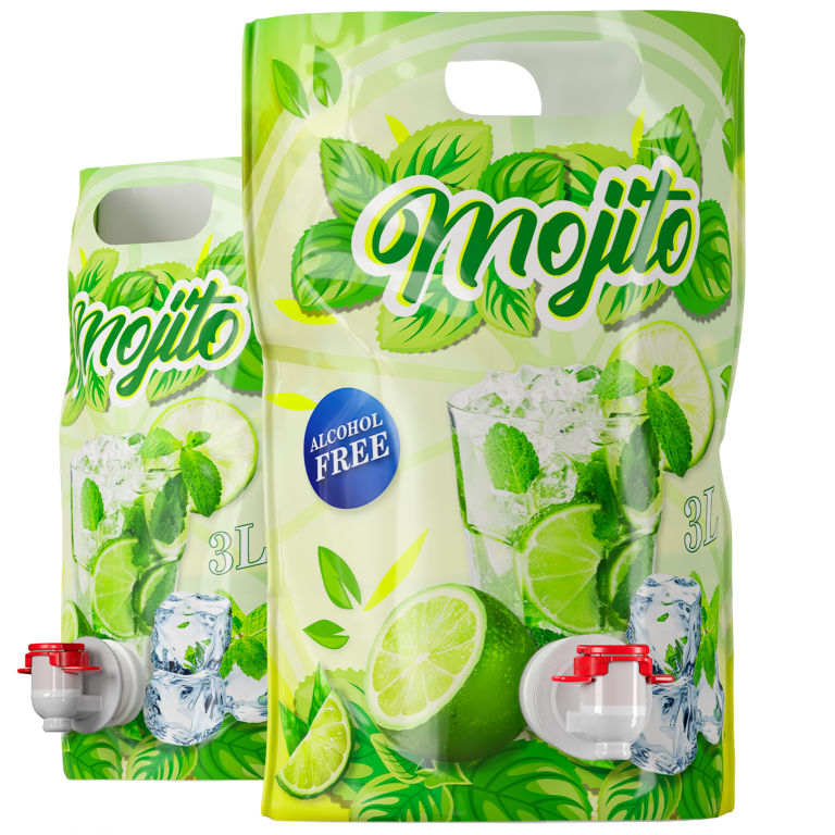 Sacca Super Pouch per cocktail Mojito pronto da bere con rubinetto