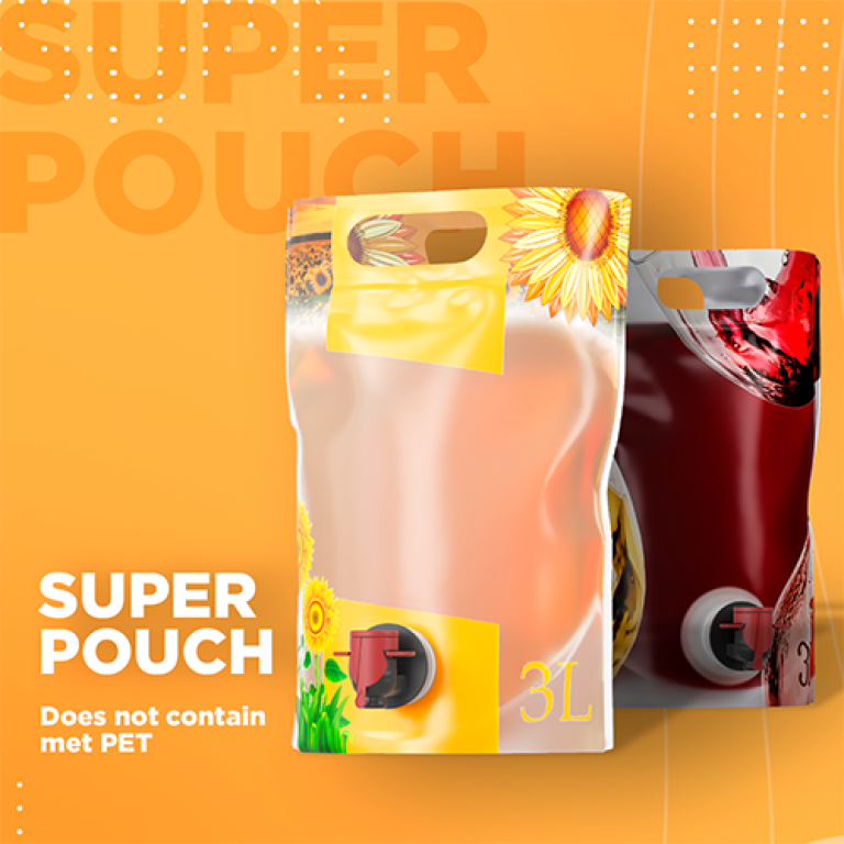 Sacca Super Pouch per olio di semi di girasole con rubinetto